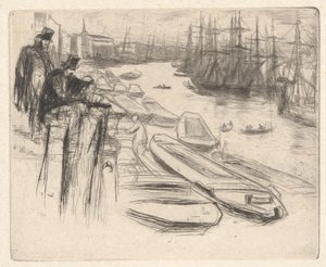 La piccola piscina, dal Thames Set (Una serie di sedici incisioni di scene sul Tamigi e altri soggetti) da James Abbott McNeill Whistler