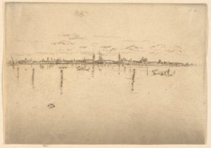 La Piccola Venezia, dal Primo Set di Venezia (Venezia, Una Serie di Dodici Incisioni) da James Abbott McNeill Whistler