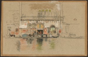 Il Palazzo; bianco e rosa da James Abbott McNeill Whistler