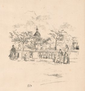 Il Pantheon, dalla Terrazza dei Giardini del Lussemburgo da James Abbott McNeill Whistler