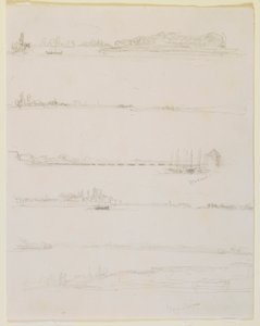 Il Reno, vicino a Worms e Oppeheim da James Abbott McNeill Whistler