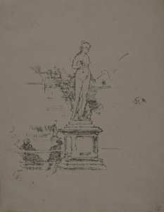 La Statua, Giardini del Lussemburgo da James Abbott McNeill Whistler