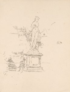 La Statua, Giardini di Lussemburgo da James McNeill Whistler