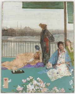 Variazioni nel colore della carne e verde - Il balcone da James Abbott McNeill Whistler