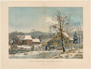 Scena Invernale del New England, 1861 da James Merritt Ives