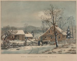Scena invernale del New England, 1861 da James Merritt Ives
