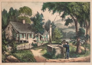 Il vecchio secchio di quercia da James Merritt Ives