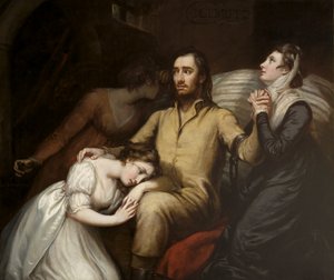 Lafayette nella prigione di Olmütz con sua moglie e le sue figlie