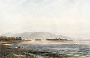 "Castello di Lochleven" (litografia a colori) da James Orrock