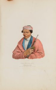 CAN-NO-SA-QUA; Un capo Pottowattomie, da Il portafoglio aborigeno da James Otto Lewis