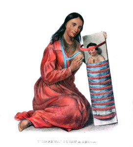 Donna e bambino Chippeway (Ojibwe)