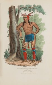 KAA-NUN-DER-WAAGUINSE-ZOO o il raccoglitore di bacche; un famoso capo Chippewa, da Il portafoglio aborigeno da James Otto Lewis