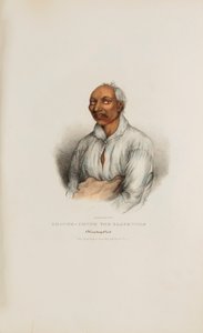 SHOUNK-CHUNK il lupo nero; un capo Winnebago, da Il portafoglio degli aborigeni da James Otto Lewis
