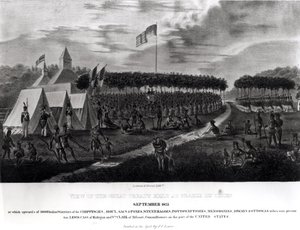Veduta del Grande Trattato tenuto a Prairie du Chien, Wisconsin, settembre 1825, da 