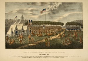 Veduta del Grande Trattato Tenuto a Prarie du Chien, Settembre 1825 da James Otto Lewis