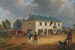 Fuori dalla locanda Pike and Anchor a Ponders End, Middlesex da James Pollard