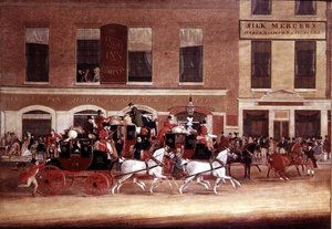 Le carrozze della Royal Mail che lasciano l
