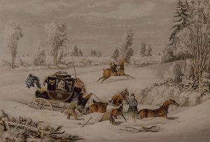 La diligenza in una nevicata da James Pollard