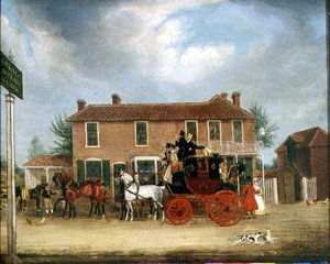 La Posta da Norwich a Londra al Coach and Horses, Ilford da James Pollard