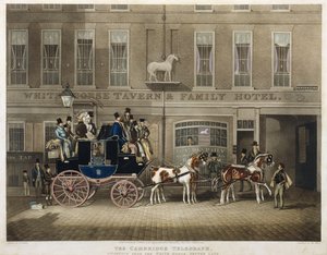 Il telegrafo di Cambridge, White Horse, Fetter Lane, Londra da James Pollard