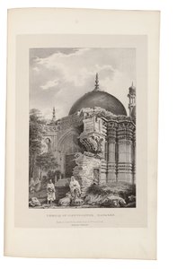 Tempio di Vishweshwur, Benares 1831-33 (litografia) da James Prinsep