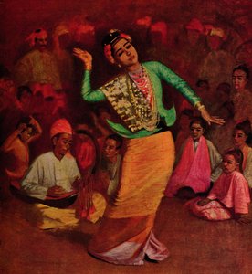 Una ragazza birmana che danza, 1913 da James Raeburn Middleton