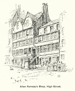 Negozio di Allan Ramsay, High Street (litografia)