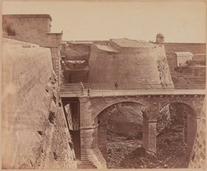 Ponte alla Porta Reale, Malta, circa 1856 da James Robertson