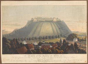 Veduta della fortezza di Bitche. Un deposito di punizione per prigionieri di guerra britannici, 1799