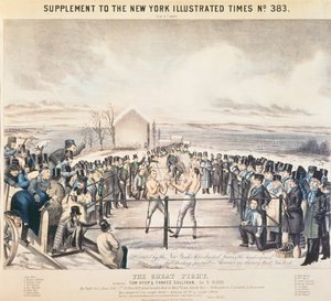 Il grande combattimento tra Tom Hyer e Yankee Sullivan, 1849 da James S. Baillie