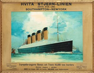 Titanic & Olympic, c. 1911 da James Scrimgeour Mann