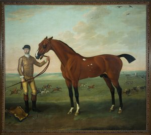 Flying Childers con un groom su Newmarket Heath