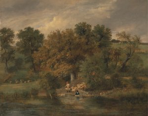 Lavaggio delle pecore a Postwick Grove, Norwich da James Stark