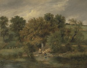 Lavaggio delle pecore a Postwick Grove, Norwich da James Stark