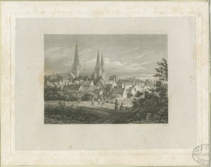Cattedrale di Lichfield - Vista nord nord-ovest (distanza) da James Storer
