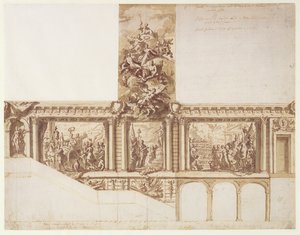 Progetto per soffitto, pareti e scala da James Thornhill