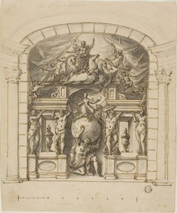 Scenografia per il palcoscenico (Hampton Court) con figure mitologiche da James Thornhill