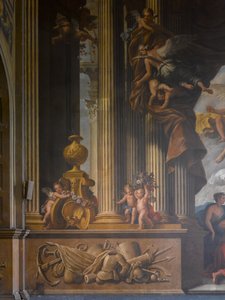 Dettaglio della Parete Ovest della Sala Dipinta da James Thornhill