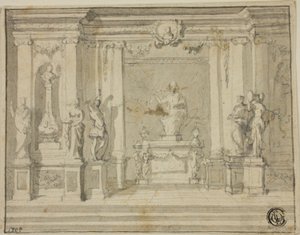 Portico interno con statue da James Thornhill