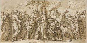 Lupercalia (recto), e schizzi di figure (verso) da James Thornhill