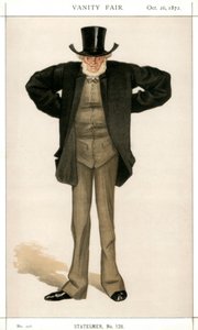 Newcastle on Tyne, Joseph Cowen, politico britannico, 1872 da James Jacques Joseph Tissot