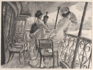 La galleria di H.M.S. Calcutta Souvenir di un ballo a bordo nave, 1876 da James Tissot
