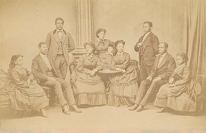 Carte-de-visite dei Jubilee Singers, 1872, stampato successivamente da James Wallace Black