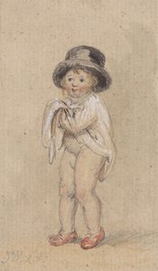Un bambino con le scarpe rosse (Child with Red Shoes and a Top Hat) da James Ward