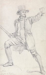 Studio per il Personaggio Centrale nel Dipinto di Ward "Il Ladro di Cervi" da James Ward