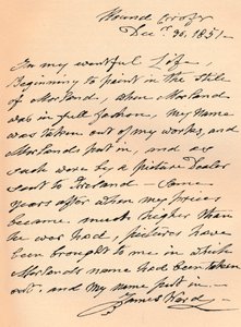 Una lettera di James Ward, 1851, 1904 da James Ward