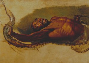 Uomo in lotta con un Boa Constrictor, studio per "Serpente Liboya che afferra la sua preda" da James Ward