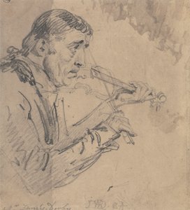Il signor James Derby suona il violino