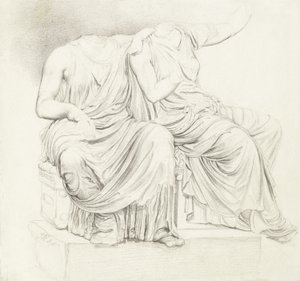 Studio di due statue classiche senza testa da James Ward