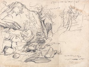 Studio di una montagna con alberi da James Ward
